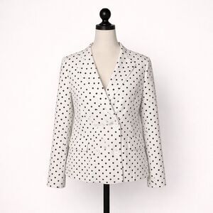 NA-KD Polka Dot Double Breasted Blazer EU 36 US 4 Black White Tailored